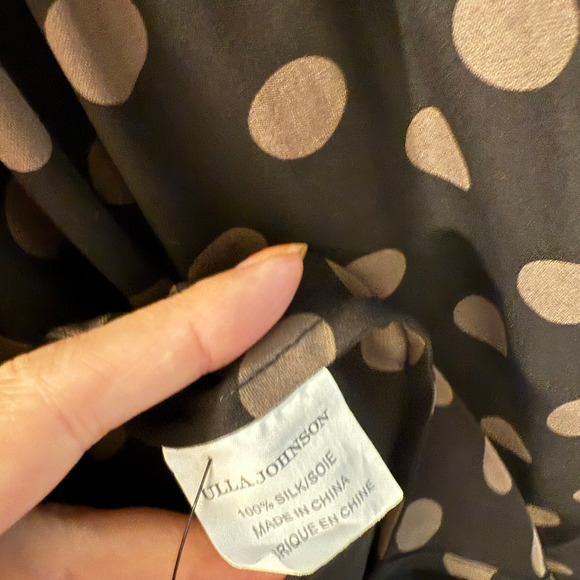 Ulla Johnson 2 Penelope Polka Dot 100% Silk Chiffon Dress $465 Sleeveless Black - Picture 9 of 10